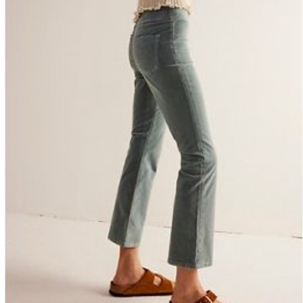 Free People Cropped Pants in Sage Green